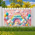 thumbnail image 6 of Rainbow Design Banner Decorative Balloons Party Backdrop for Kids Birthday Indoor Celebration Photo Shoot, 6 of 9