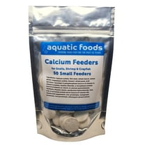 Calcium Enriched Sinking Feeder Disks and Holiday Feeding Food for Shrimp, Snails, Crabs, Crayfish, Hermit Crabs, Plecos, Catfish, all Tropical Fish. 50 Small Discs....Bag
