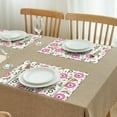 thumbnail image 3 of Pioneer Flower Floral Print Pattern Summer Placemats Table Placemats Set Of 4-Linen Kitchen Washable Placemats Table Mats 12x18 Inch Non-Slip Heat Resistant, 3 of 5