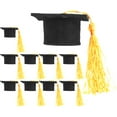 thumbnail image 1 of EeaseCA 10pcs Mini Graduation Cap Bottle Toppers Doctoral Hats Wine Bottle Caps, 1 of 7