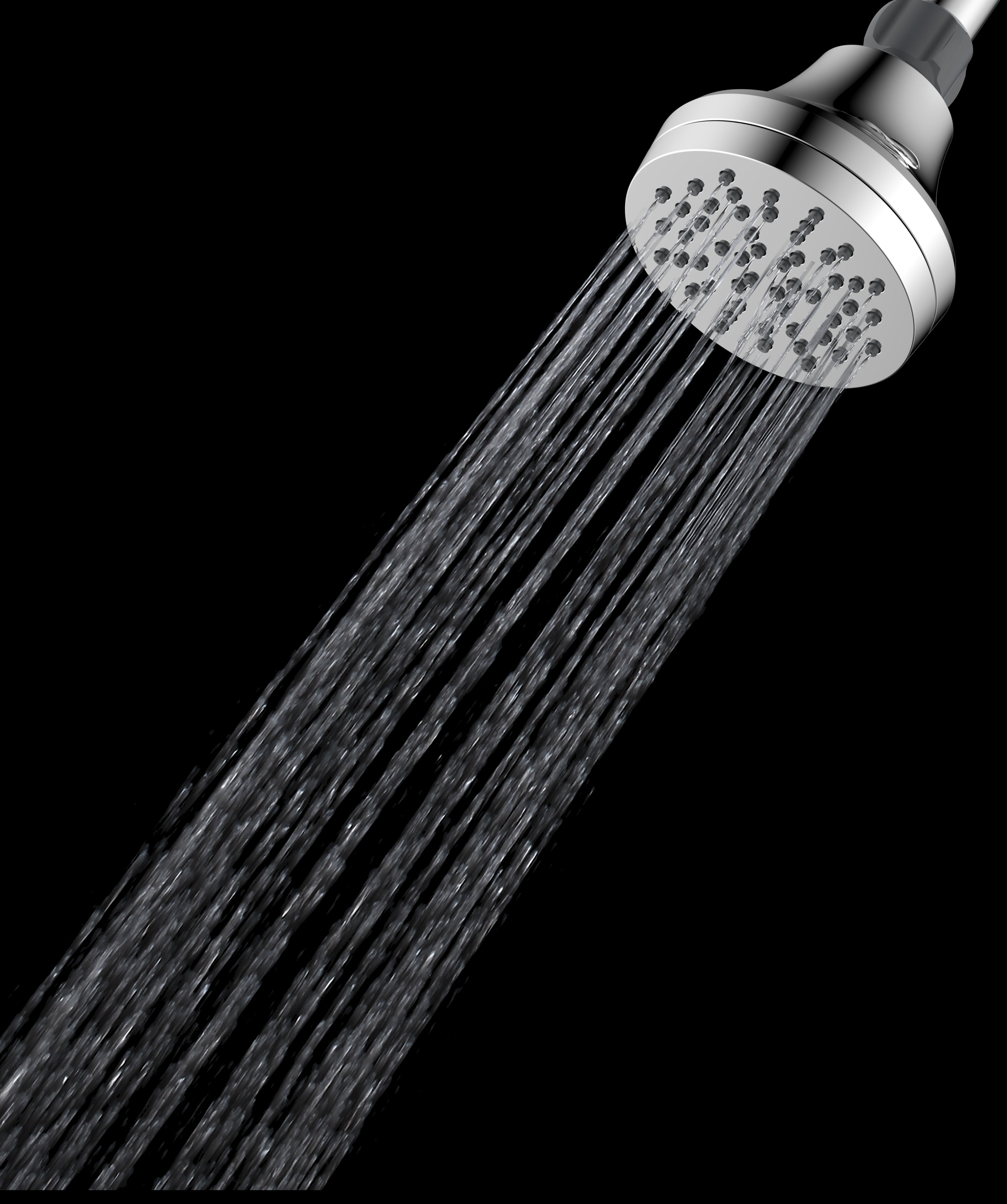 Mainstays Single Setting Shower Head in Chrome with Rub-clean Nozzles