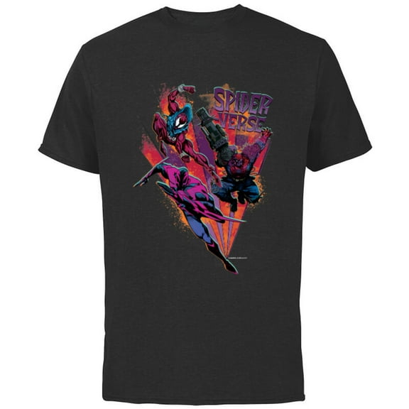 Marvel Spider-Man: Across the Spider-Verse 2099 Strike Team - Short Sleeve Cotton T-Shirt for Adults - Customized-Black