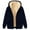 Navy, variant on Arlun Zip up Hoodies Sweatshirts of Women Sherpa Lined Fall Winter Warm Hooded Jackets Casual Drawstring Cozy Fuzzy Comfortable Full Zipper Tops with Pockets Red2 XL