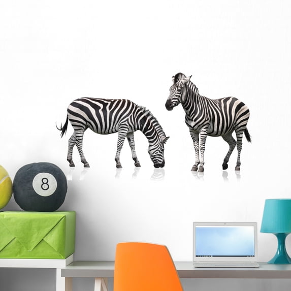 Zebra Wall Decal Sticker, Wallmonkeys Peel & Stick Vinyl Graphic (36 in W x 19 in H