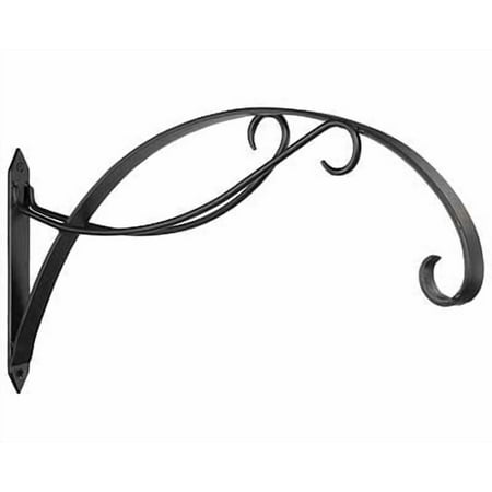 Achla Designs Wrought Iron Scroll Bracket, Black, 23"