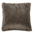 thumbnail image 2 of SAFAVIEH Indoor/Outdoor Modern Glam Shag Pillow, 20" x 20", Taupe, 2 of 3
