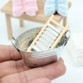 thumbnail image 2 of 2 Ensembles Mini Bassin de Maison Planche à Laver Décor Maison de Poupée Mini Bassin Seau Ensemble Mini Meubles, 2 of 9
