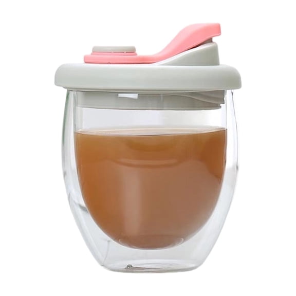 Double layer insulated high borosilicate glass cup