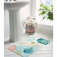 thumbnail image 6 of Bath Mat for Bathroom Non Slip, Modern Abstract Botanical Bathroom Floor Mat, Cozy Velvet Machine Wash Toielt Mat, Artistic Cute Blue Plant Shower Rug for Vanity Toilet Washroom, 20x31 inch, 6 of 6