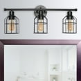 thumbnail image 5 of 3 Light Industrial Wired Vanity Light, Matte Black, 5 of 6
