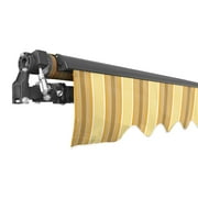 ALEKO 20' x 10' Multi Yellow Retractable Motorized Patio Awning Sunshade