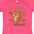 thumbnail image 4 of Inktastic 1st Birthday Squirrel Let's Go Nuts Party Theme Boys or Girls Baby Bodysuit, 4 of 5
