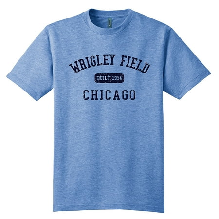 Field Shirt - Wrigley Field Chicago T-Shirt Tri Blend Lt. Blue 9729 Small