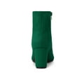 thumbnail image 2 of BLISSFUL STEP Valentine's Women's Boot Dress Side Zip Block Heel Ankle Boots Emerald Green 7, 2 of 7