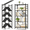 Black, variant on Fenbeli Storage Shelves 4-Tier Foldable Metal Wire Storage Shelf with Wheels, Heavy Duty Organizer Rack for Garage, Kitchen, Closet, Black