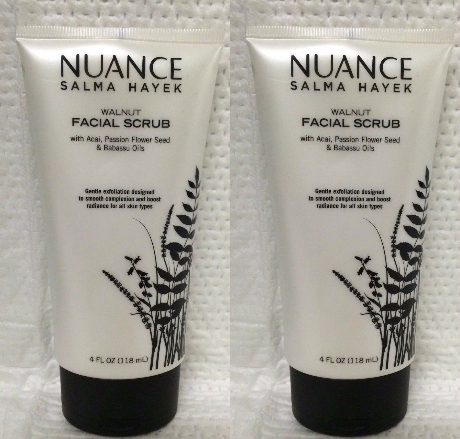 2 Nuance Salma Hayek Walnut Facial Scrub W Acai Passion Flower