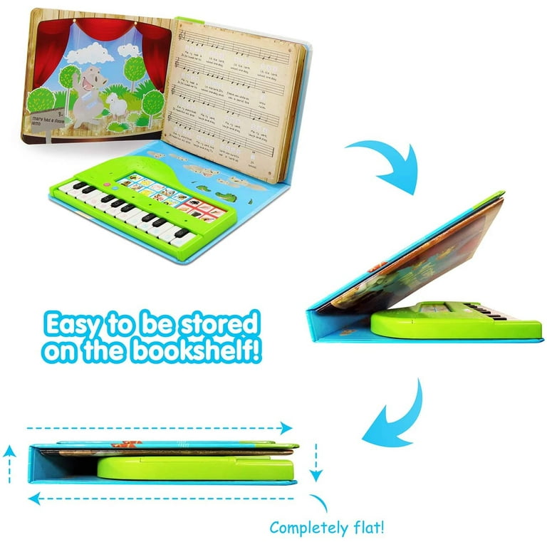 BEST LEARNING Mein erstes Klavier im Buchformat – pädagogisches, musikalisches Spielzeug für Kleinkinder, Babys, Kinder, Jungs, Mädchen ab 3 Jahre [englischsprachige Version