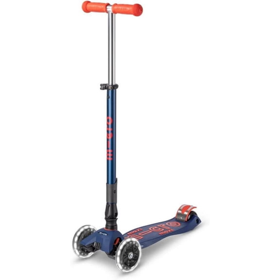 Maxi Scooter Navy Blue Deluxe Foldable LED