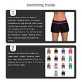 thumbnail image 4 of Greeniant Traje de baño Banda ajustable con cordón Buena elasticidad Moda Diseño de cuatro esquinas Pantalones cortos Traje de baño Deportes acuáticos Negro Púrpura METRO, 4 of 6