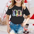 thumbnail image 2 of Xuewenshw Hauts d'Été pour Enfants Manches Pétales Col Rond Décontracté T-Shirts Unis Graphiques pour Tout-Petits, 2 of 4