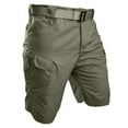 thumbnail image 4 of Razzly Men's Casual Stretch Shorts Slim Fit Zip Detail Comfortable Breathable Summer Lightweight Gym Outdoor Everyday Wear Men Running Shorts Men Designer Shorts Mens Denim Cargo Shorts(Army Green,S), 4 of 4