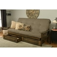 thumbnail image 4 of Kodiak Furniture Tucson Queen-size Wood Storage Futon-Linen Stone Mattress, 4 of 5