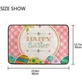 thumbnail image 7 of GZHJMY Easter Bunny and Easter Eggs Floor Mat, Non-Slip Washable Entrance Front Door Rug for Home Indoor Kitchen Bathroom Bedroom, 23.6"x 15.27", 7 of 7