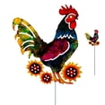 thumbnail image 4 of Vikakiooze Home Decor Rooster Garden Plug-in Home Metal Hollow Forest Crafts Log Metal Combination Home Decoration Metal Carving Ornament, 4 of 4
