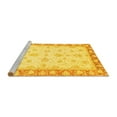 thumbnail image 2 of Ahgly Company Machine Washable Indoor Rectangle Oriental Yellow Modern Area Rugs, 8' x 10', 2 of 4