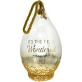 thumbnail image 5 of Wonderful - 15.5" Gold Beaded Glass Lantern, 5 of 7