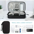 thumbnail image 3 of YXRIJDJ Black Travel Cable Organizer Bag Electronic Organizer Pouch Bag Electronic for Cable, Cord, Charger Accessories Double Layers Portable Carry Case, 3 of 6