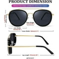 thumbnail image 5 of Nuevas gafas de sol punk de montura ancha redonda de alta gama para mujeres europeas y americanas para hombres (negro), 5 of 5