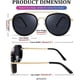 thumbnail image 5 of Gafas de sol retro Steam Punk redondas Steampunk doble puente aviador gafas para mujeres hombres Rojo Verde, 5 of 5