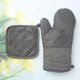thumbnail image 1 of 2-Piece Set of High Temperature Insulation Pads and Insulation Gloves, Ovenproof Pot Cookware Utensils (Grey), 1 of 4