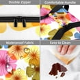 thumbnail image 4 of Fragmented Flowers Double Layered Insulated Lunch Bag with Large Capacity and Dual Compartments, Refrigerated Meal Bag for Hand Carry 7.1x11.4x16.1 Inches, 4 of 6