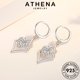 thumbnail image 3 of ATHENA Joyería Plata Aro Estrella 925 Diamantes Mujeres Pendientes Originales Moissanite M013, 3 of 4