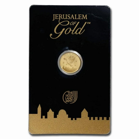 2023 Holy Land Mint Dove of Peace 1/25 oz Gold Round - In Graphic Assay