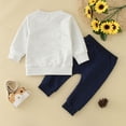 thumbnail image 3 of Gibobby Conjunto de pantalón para bebé Conjuntos de ropa para bebés de manga larga con estampado de occidental para recién nacidos, primavera y otoño, 2 uds(Gris,6-12 Meses), 3 of 5