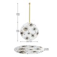 thumbnail image 4 of Lindo adorno colgante navideño moderno retro de mediados de siglo con forma de estrella atómica para árbol de Navidad - Decoraciones colgantes de cerámica para fiestas - Ideas para regalos de adornos, 4 of 8