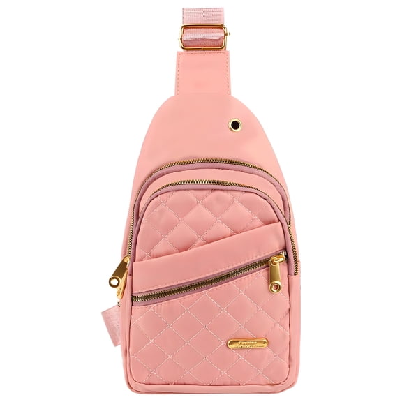 GASTROPOD Small Sling Bag for Women Nylon Crossbody Chest Bag Multipurpose Travel Sports Backpack Small Handbags for Women (Pink)
