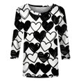 thumbnail image 5 of Ruimatai Women's Casual 3/4 Sleeve Round Neck Top Blouse Soft Stretch Comfortable Everyday Wear Fashion Shirt, 5 of 8