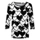 thumbnail image 5 of Xuyuer 3/4 Sleeve Round Neck Top - Women's Versatile 3/4 Sleeve Casual Shirt for Layered Spring Outfits, Transitional Season Styling & Effortless Daily Wardrobe Essential, 5 of 8