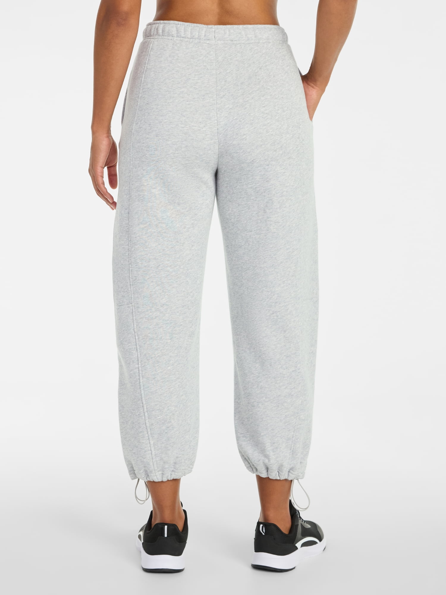 Athletic Works Women's and Women's Plus Fleece Barrel Leg Pants, Sizes XS-4X