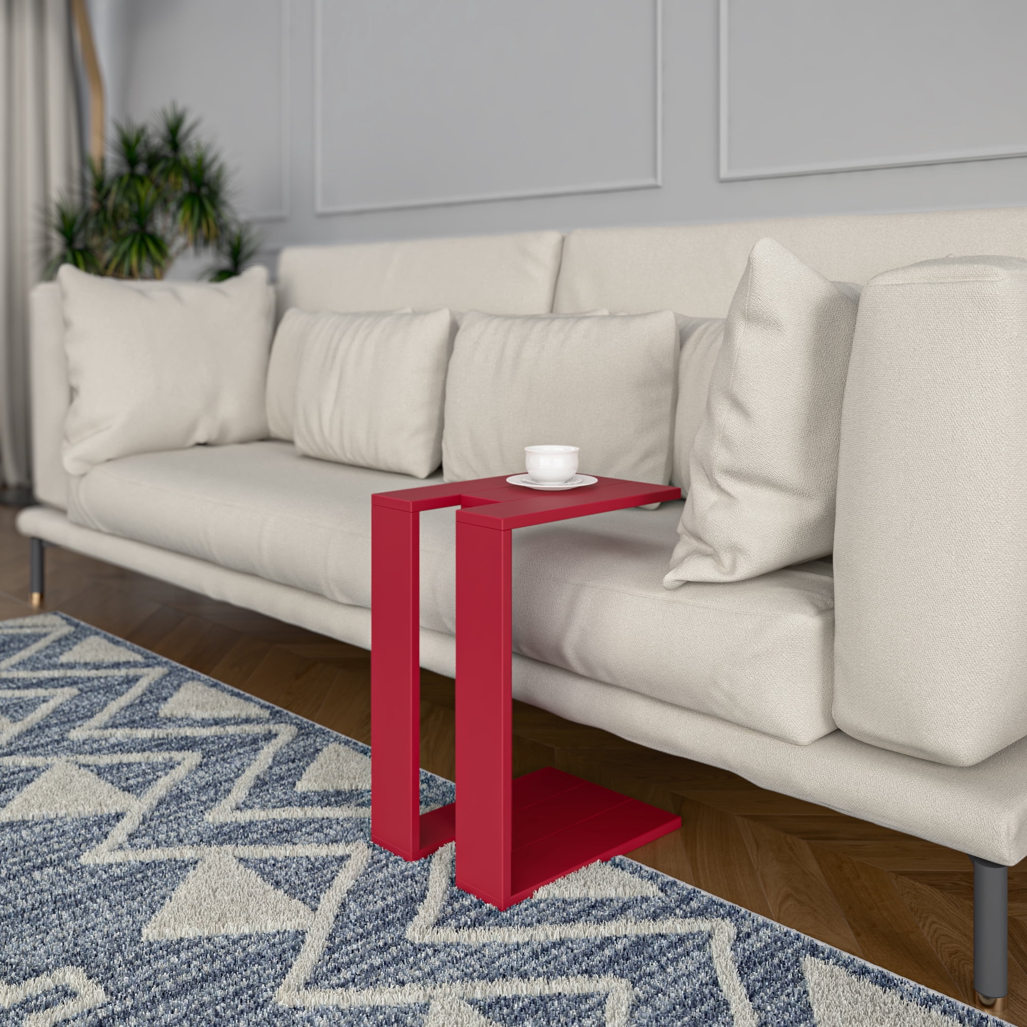 Ada Home Decor Furniture Burgundy Stanley Modern Side Table