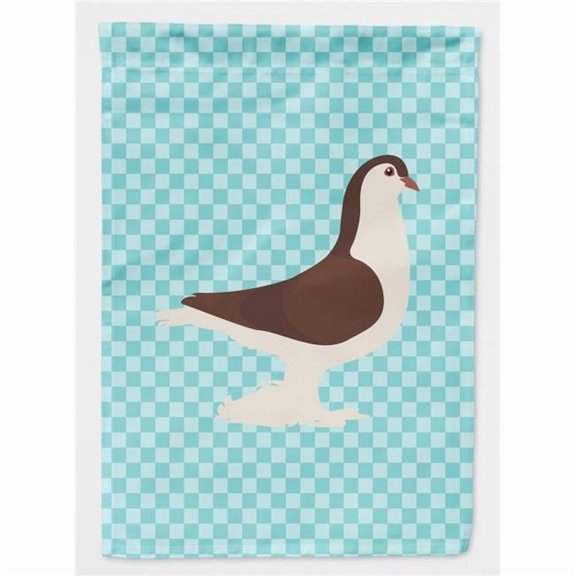 Caroline's Treasures BB8117GF Large Pigeon Blue Check Flag Garden Size , Small, multicolor