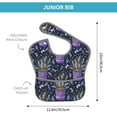 thumbnail image 4 of Hirioo Lavender Flowers for Baby Waterproof Pocket Bib Adjustable Closed for Babies Toddlers with Large Pocket 6-24Months, 4 of 8