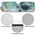 thumbnail image 5 of Uorisanigo Windshield Sunshade Sun Shade Car Sun Visor Mat Heat Shield for Jeep Wrangler JL JLU 2018-2024 Rubicon Sahara 2 Door & 4 Door & Gladiator JT, 1pc (Beach Turtle Starfish), 5 of 7