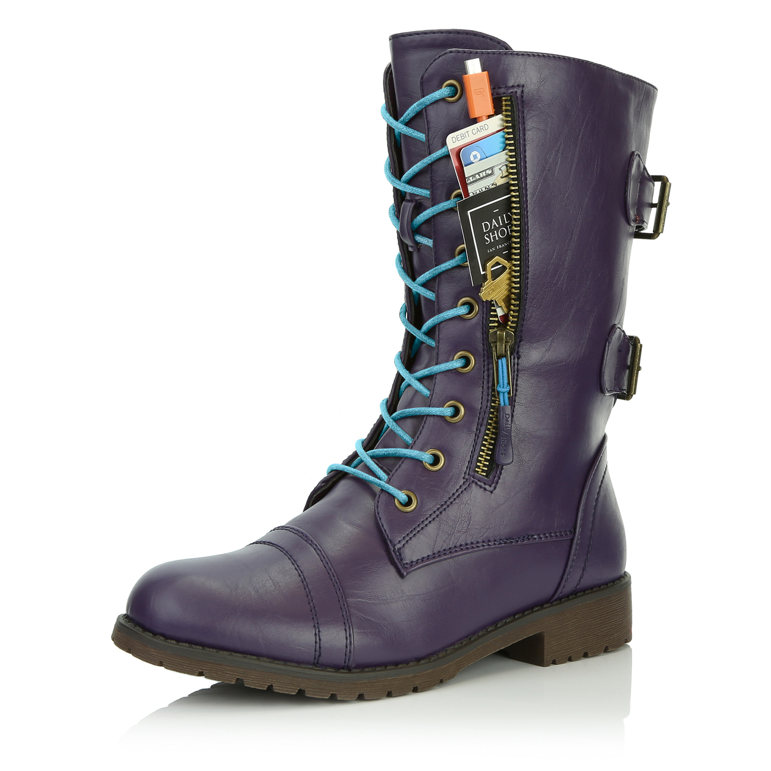 purple stiletto boots