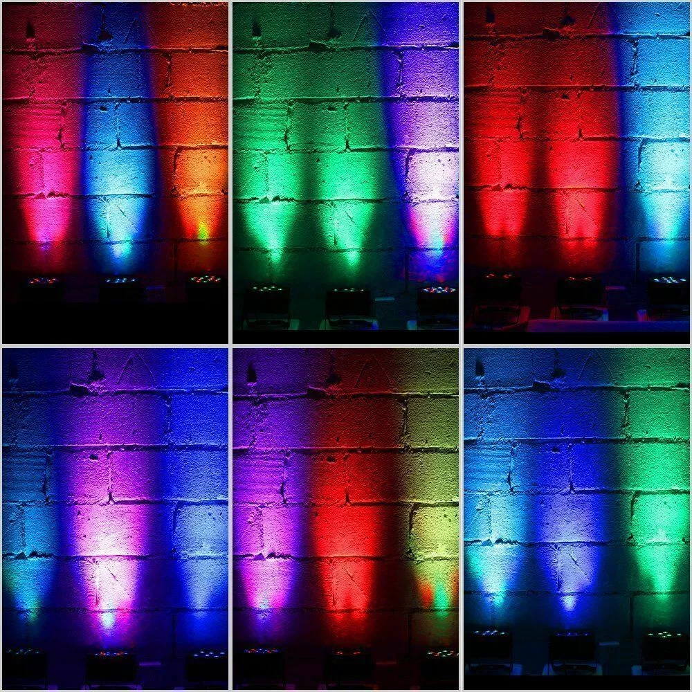 4Pack 36 LED Stage Lights RGB DJ LED Par Light Remote & DMX Controlled Sound Activated Auto Play Uplights for Wedding Birthday Christmas Holiday Music Show Dance Party Stage Lighting