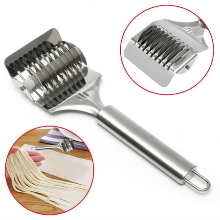 Gadgets Games Gifts (Sliver Stainless Kitchen & Dining Steel Spaghetti Noodle Maker Lattice Roller Dough Cutter Tool Gadget Good)